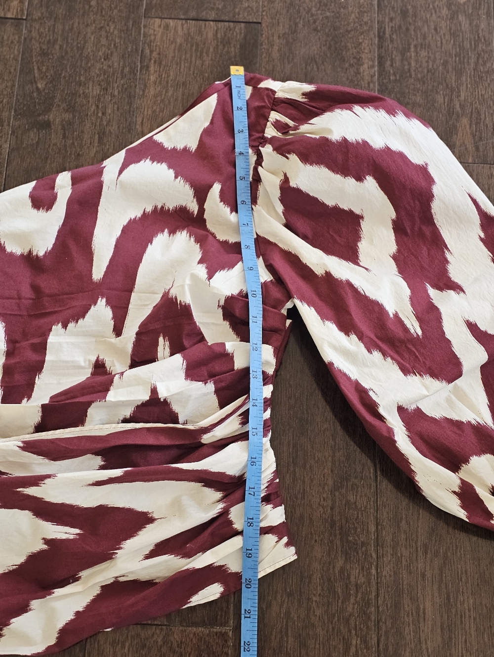 Express Printed One Shoulder Tie Waist Top Size Medium - Picture 7 of 12